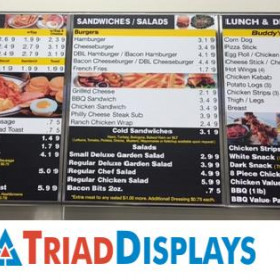 Stainless Steel Magnetic Menu Boards with Wall mount